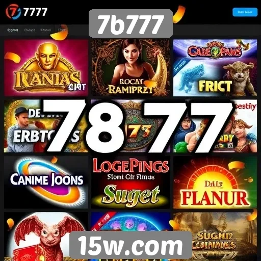 Diversidade de jogos disponíveis na plataforma 7b777